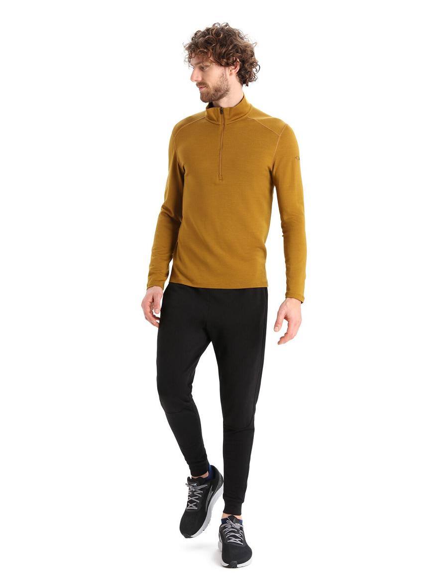 Icebreaker Merino 260 Tech Long Sleeve Half Zip Thermal Top Férfi Base Layers Barna | HU 1383AHKP